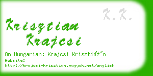 krisztian krajcsi business card